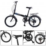 Outeck Leisure 20in 7 Speed ??City Folding Mini Compact Bike Bicycle Urban Commuters