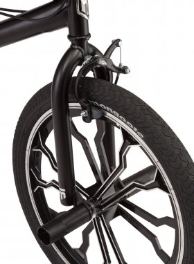 Mongoose Rebel kids BMX bike, 20-inch mag wheels, ages 7 - 13, black