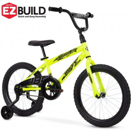 Huffy 18-Inch Rock It Boys Bike, Neon Powder Yellow