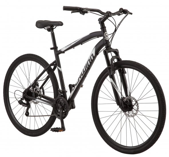 Schwinn Glenwood Hybrid Bike, 21 speeds, 700c wheel, black, mens style frame