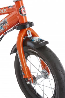 12" Schwinn Orange Grit Boys' Bike with Removable Push Handle