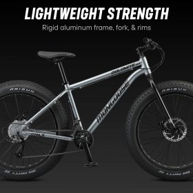 Mongoose Dolomite ALX fat tire mountain bike, 16 speeds, large frame, grey