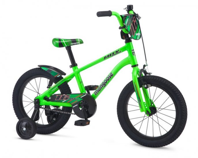Mongoose 16\" Mitygoose Boys Bike Bright Green