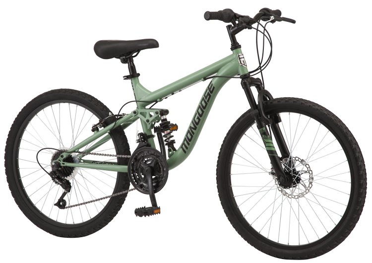 Mongoose 24\" Major Mountain Bike, Green