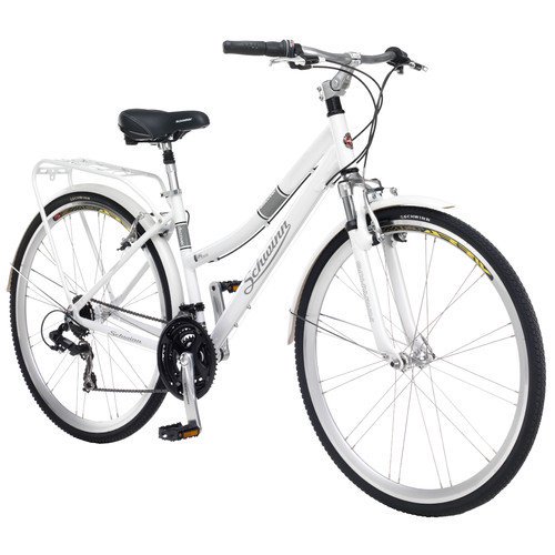 schwinn discover women\'s hybrid bike (700c wheels),white,28