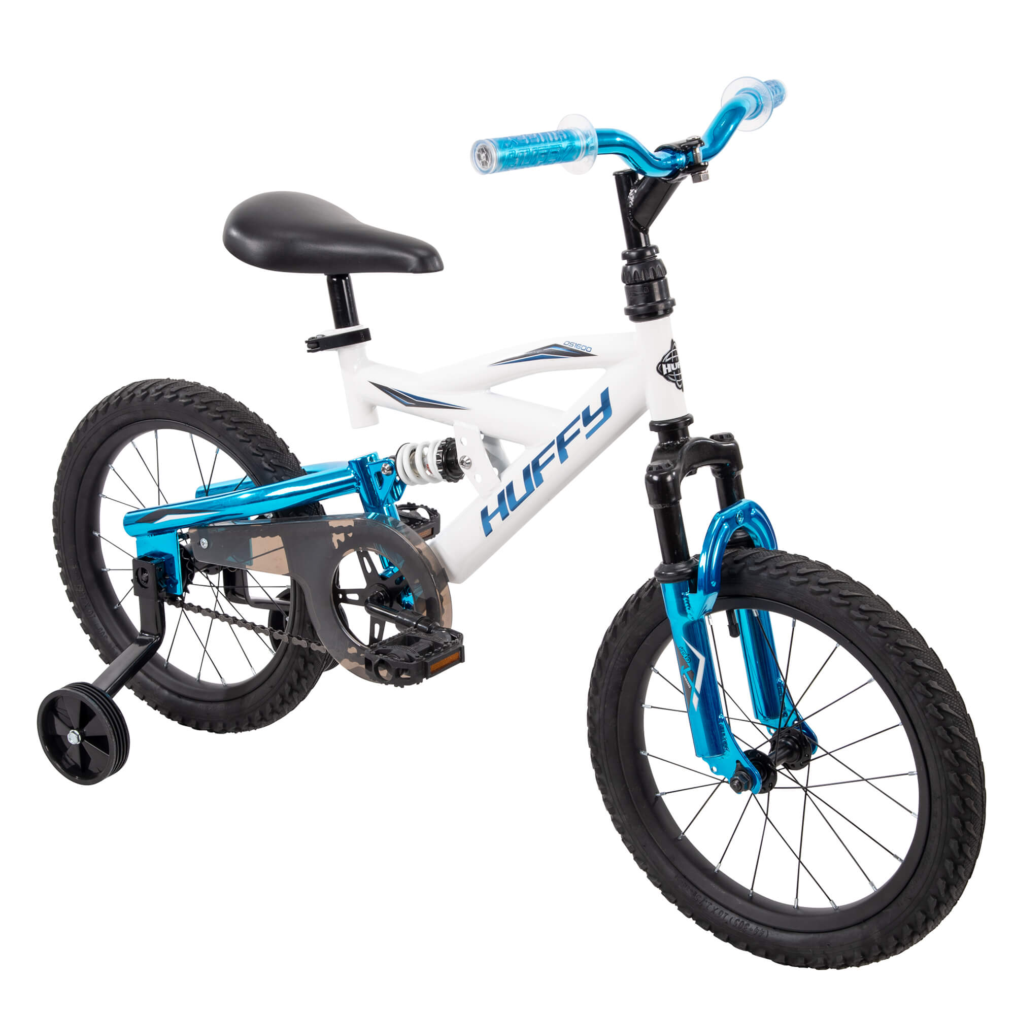 Huffy 16" DS 1600 Boys' Bike for Kids with EZ Build, White